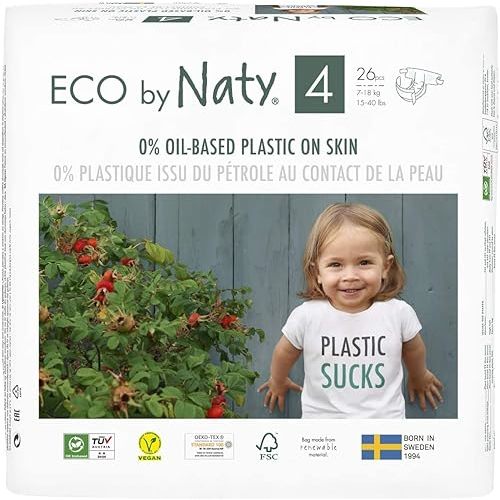 Eco by Naty Baby Diapers (Size 4, 26 Count)
