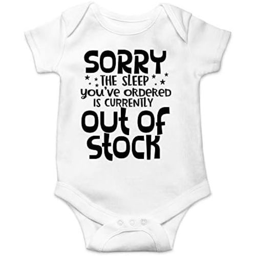 What You Ordered Is Currently Out of Stock - Baby Clothes - Funny Newborn Bodysuit Outfits for Boys and Girls: newborn