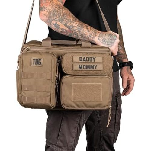 Tactical Baby Gear 4th Gen Tactical Diaper Bag for Dads w/Included Changing Mat, Stroller Straps