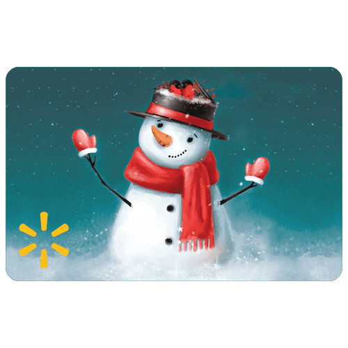 Holiday Snowy Snowman Walmart Gift Card
