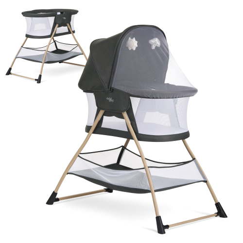 Evolur Cozy Dreamer Bassinet, Black