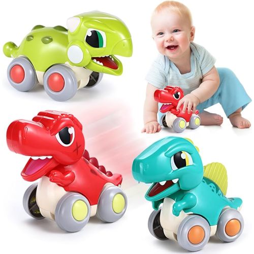 Dinosaur Car Toys for 2 Year Old Boy Gifts: Inertia Push and Go Trucks Dinosaur Toys for Kids 2-4 3-5, Kids Baby Toddler Boy Toy Age 2 3 4 Xmas Birthday Gifts for 2 3 4 Year Old Boy Girl