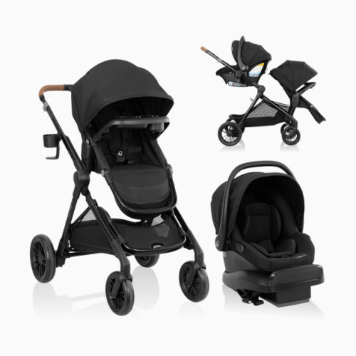 Pivot Xpand NXT Travel System featuring LiteMax NXT Infant Car Seat - Coal Black