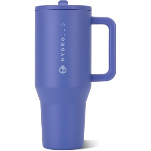 HydroJug Traveler 40oz, Insulated Tumbler with Handle & Straw, Berry Pop