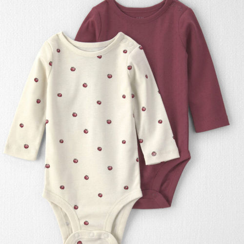Baby Girl 2-Pack Organic Cotton Bodysuits | Carter’s Oshkosh Canada