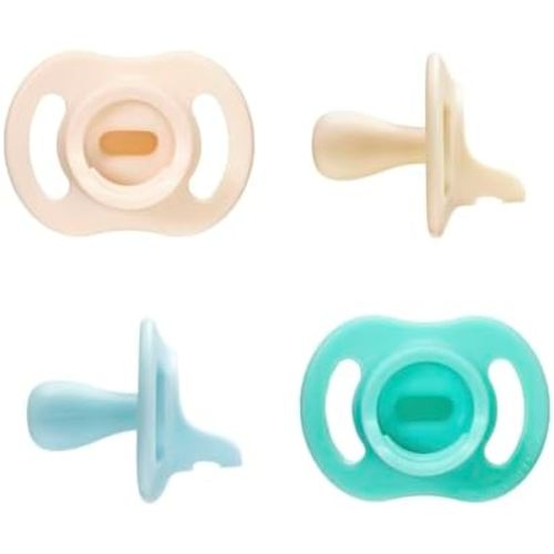 Tommee Tippee Ultra-Light StayPut Pacifier, 0-6 Months, Pack of 4