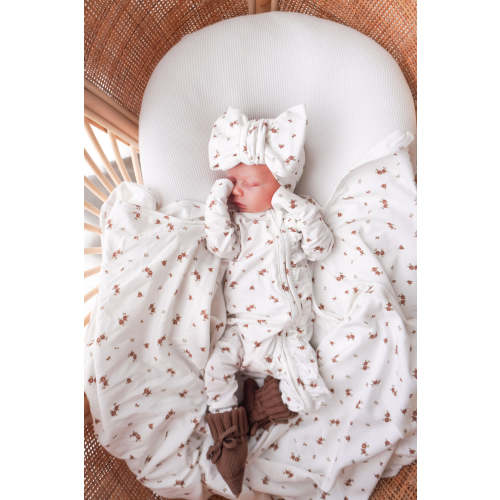 Frill Zip Romper | Choc Meadow – Little and Fern