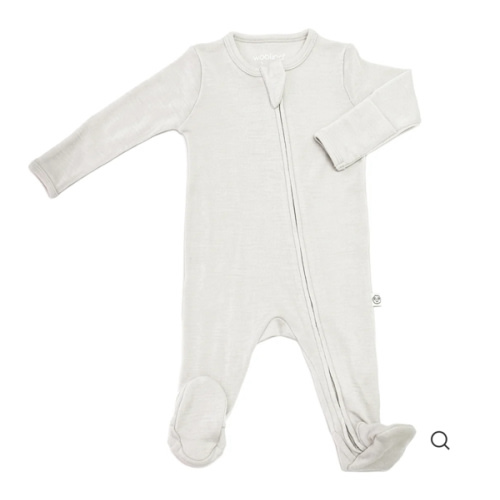 Footie Pajamas, Merino Wool, Oat