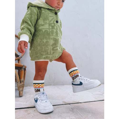 Surfs up towel hooded jumpsuit - Seaweed - Groms