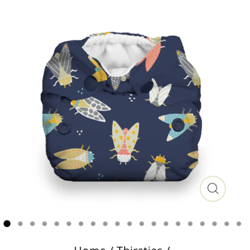 Thirsties Natural Newborn All-in-One: Snap Closure (for newborns)