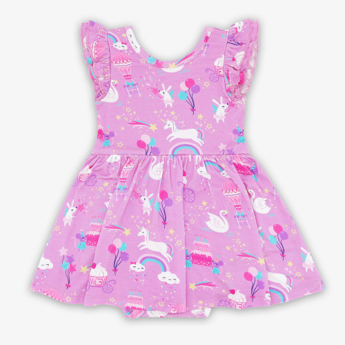Magical Birthday Flutter Twirl Dress with Bodysuit - Little Sleepies