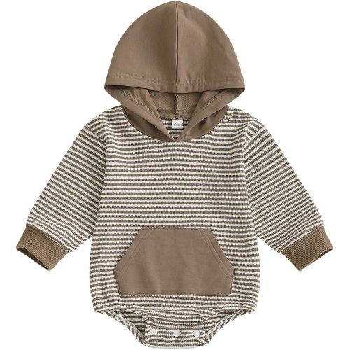 VISGOGO Unisex Baby Boy Girl Romper Waffle Newborn Infant Onesie Clothes Long Sleeve Bubble Oversized Romper Bodysuit Top
