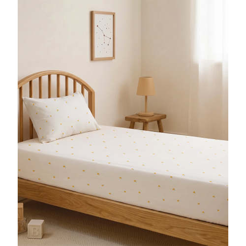 HushDry™ 2-in-1 Waterproof Twin Sheet Viscose from Bamboo Cream Lemons