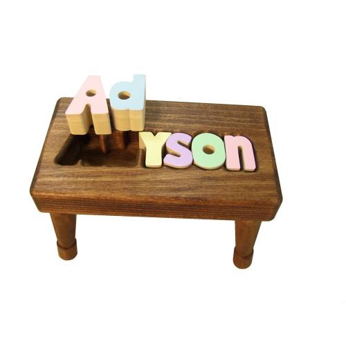 Personalized Puzzle Name Bench