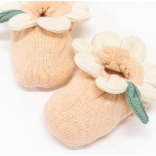Peach Daisy Baby Booties - Meri Meri | Maisonette