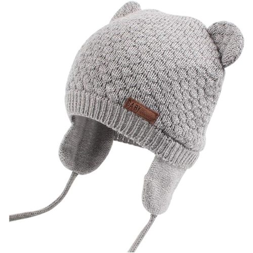 XIAOHAWANG Baby Hat Cute Bear Earflap Beanie Warm for Fall Winter