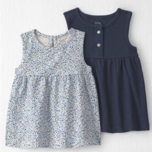 Toddler Girl 2-Pack Organic Cotton Knit Tanks in Meadow Bloom - Little Planet | Carter's