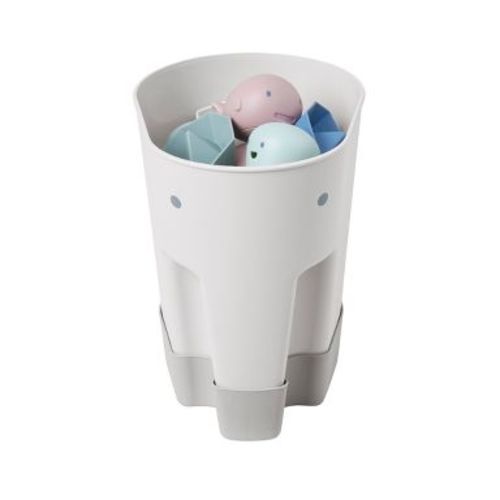 Shnuggle Ellie Bath Toy Drying Caddy | Freestanding Baby & Toddler Bath Toy Storage Taupe