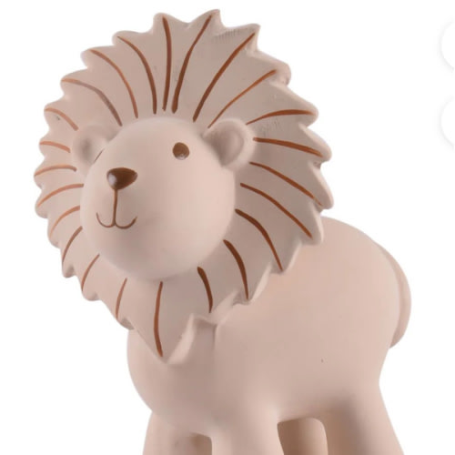 Lion Organic Natural Rubber Rattle, Teether & Bath Toy