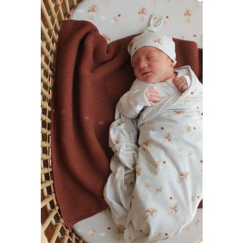 Organic Jersey Baby Wrap Set Desert Palms