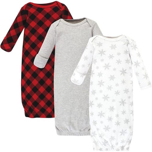 Hudson Baby Unisex Baby Thermal Gown 3pk