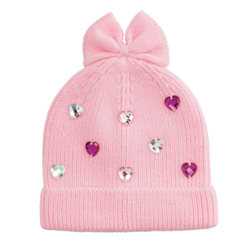 Rainbow Polka Dot Rhinestone Beanie