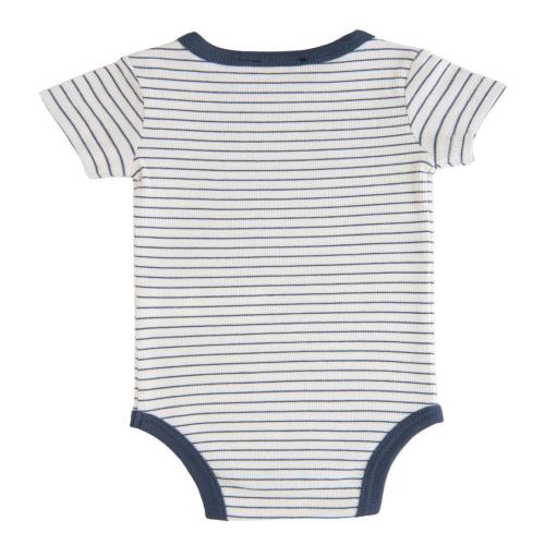 Navy Striped Modal Bodysuit - 3M