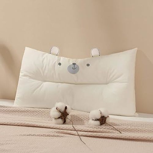 Choc chick Toddler Pillow,20X14inches Machine Washable Soft Hypoallergenic Kids Pillows,Child Cute Animal Perfect Toddler Pillows for Sleeping 2 Year Old (Bear)