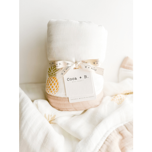 Pineapple Print Bamboo Blanket