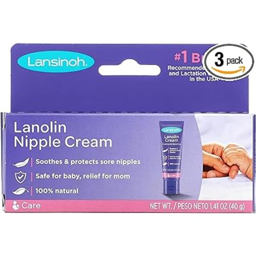 Lansinoh HPA Lanolin for Breastfeeding Mothers, 40 Grams, 1.41 Oz. (Pack of 3)
