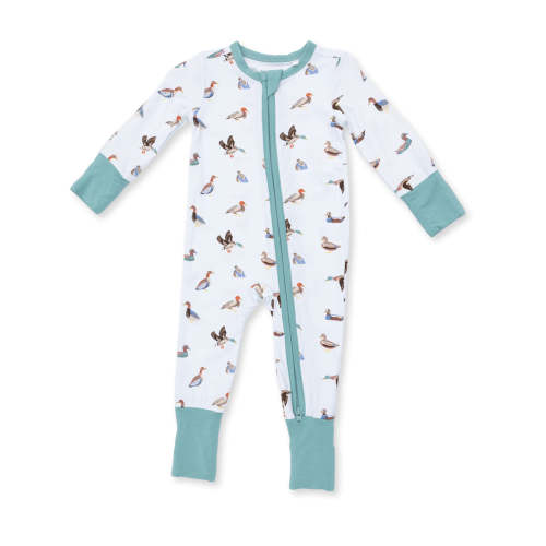 2-Way Zip Romper, American Ducks