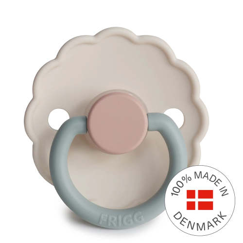 FRIGG Round Pacifier - Daisy Silicone Size 2 - Cotton Candy