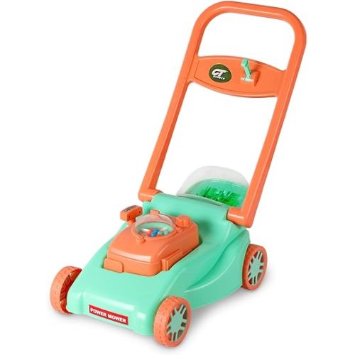 Kids Lawn Mower with Realistic Grass-Cutting Action and Sounds–No Batteries Required | Kids Lawn Mower，Fun Outdoor Push Toy for Kids
