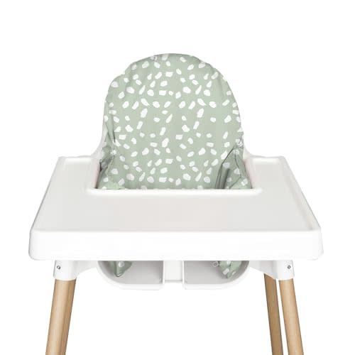 Nibble and Rest Highchair Insert Cover, Compatible for IKEA Antilop Highchair, High Chair Accessories Stain-Proof and Wipeable Insert Cover (Cushion NOT Included)(Sagedots)