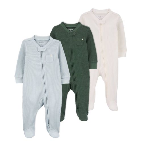 Baby 3-Pack Thermal Textured Sleep & Play Pajamas | Carter's