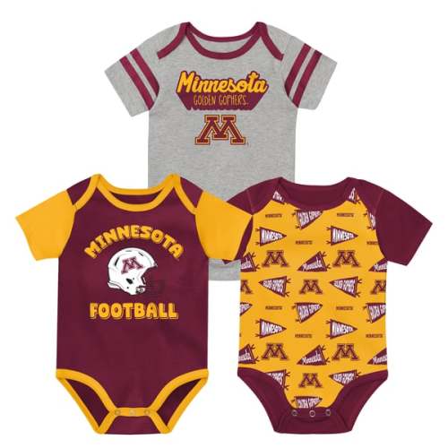 Newborn Outerstuff  Red Minnesota Golden Gophers Star Player Three-Piece Bodysuit Set