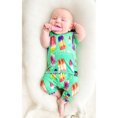 Change-A-Roo™ Front Opening Shortie Romper in OG Sweet Summer