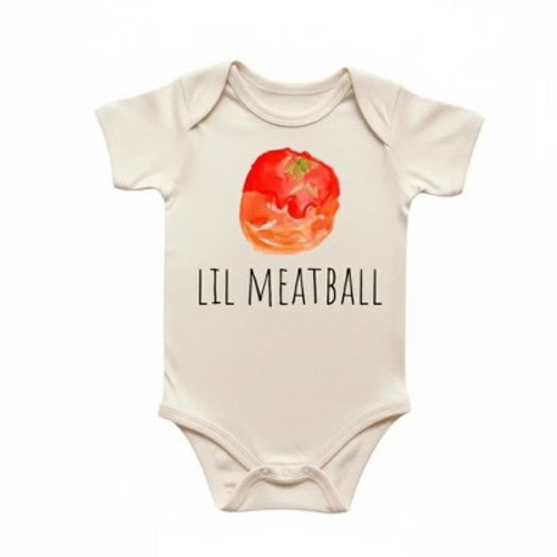 Meatball Italian Newborn Baby Onesie® Bodysuit GS1 Multicolor 0-3M