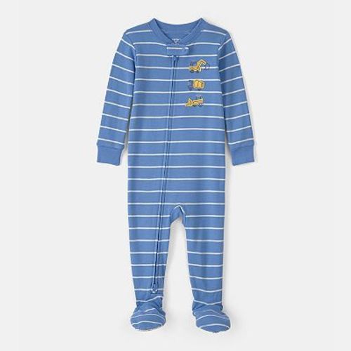 Baby Boy Carter's Construction Striped Cotton Snug Fit Pajama Set