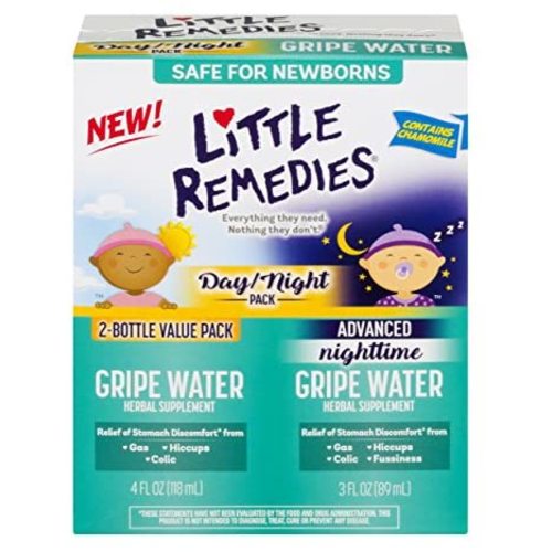 Little Remedies Gripe Water Pack; Day, 4 fl oz & Nighttime, 3 fl oz, Safe for Newborns, 2 Pack