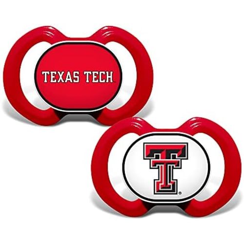 Baby Fanatic Pacifier 2-Pack - NCAA Texas Tech Red Raiders - Officially Licensed League Gear