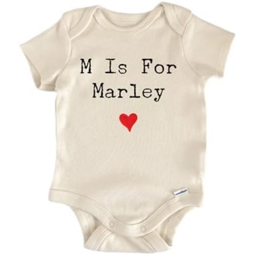 M Is For Marley - Baby Boy Girl Clothes Bodysuit Funny Cute