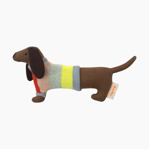MERI MERI Organic Knit Rattle - Sausage Dog