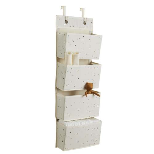 Recycled Fabric Over the Door Organizer - Terrazzo Cream