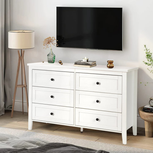 Red Barrel Studio® Kostival 6 - Drawer Dresser & Reviews | Wayfair