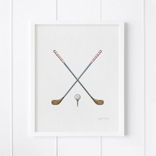 Golf Framed Museum Quality 8" x 10" Art Print by Ramus & Co