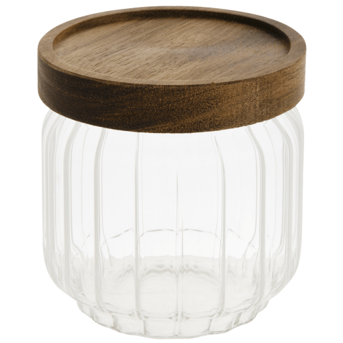 Ribbed Glass Container