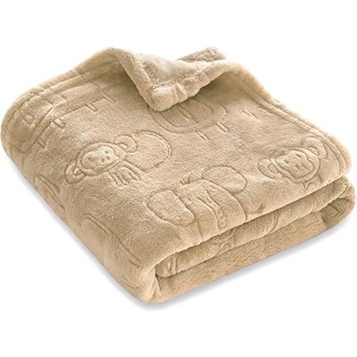 BORITAR Baby Blanket for Boys Girls Ultra Soft Fleece Warm and Lightweight Animal Blankets for Infant Toddler Newborn, 30x40 Inch, Brown