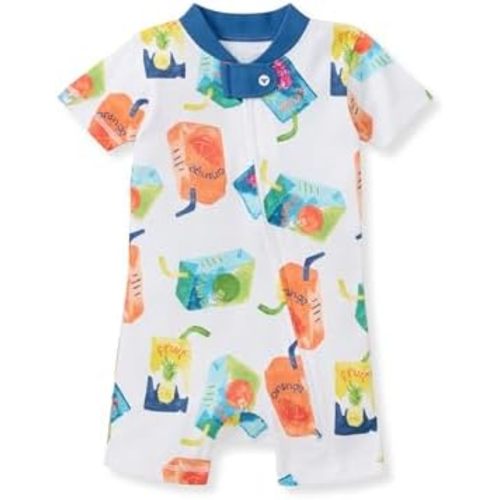 Burt's Bees Baby Unisex Baby Short Sleeve Pajamas, One-piece Sleeper Romper Pjs, Snug Fit for Infants 3 to 24 Months