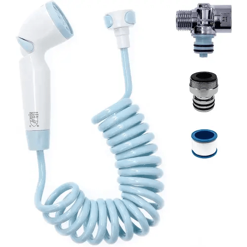 Playtex Baby 2-in-1 Shower Sprayer for Baby and Toddler Bath Time, Blue/White, 10-Foot Hose
